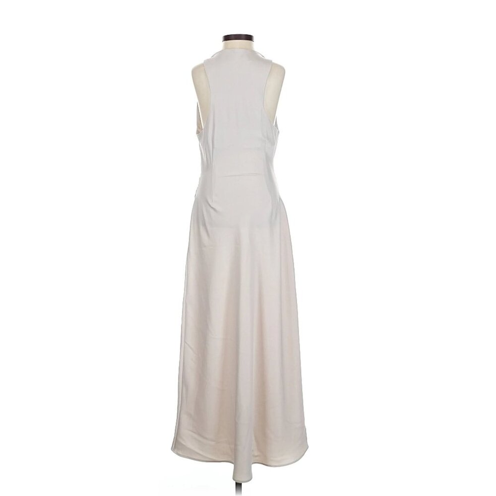 NEW Zara satin midi dress with gathering in cava, Size XS, $88 - Picture 5 of 7